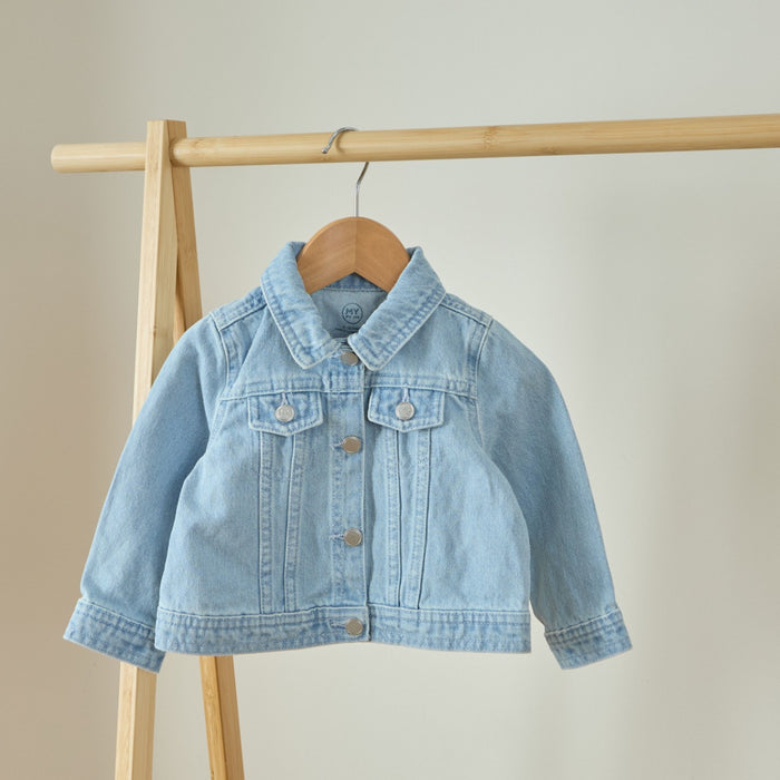 Personalised Red Fruit Stonewash Denim Jacket