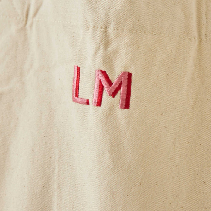 Personalised Red Initial Canvas Tote Bag by Made Yours