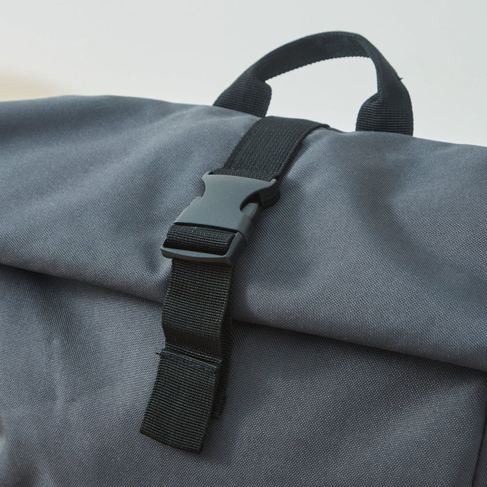Personalised Roll Top Backpack in Anthracite