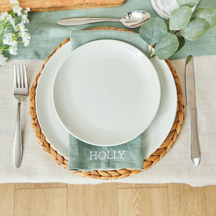 Personalised Rosemary Linen Napkin in Bold Font by Made Yours
