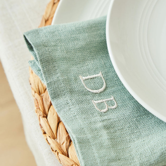 Personalised Rosemary Linen Napkin in Bold Font by Made Yours