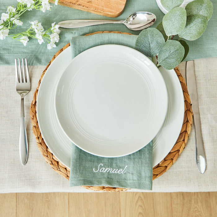 Personalised Rosemary Linen Napkin in Script Font by Made Yours