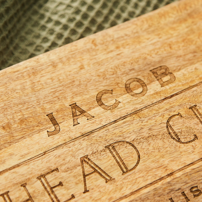 Personalised Rustic Head Chef Chopping Board