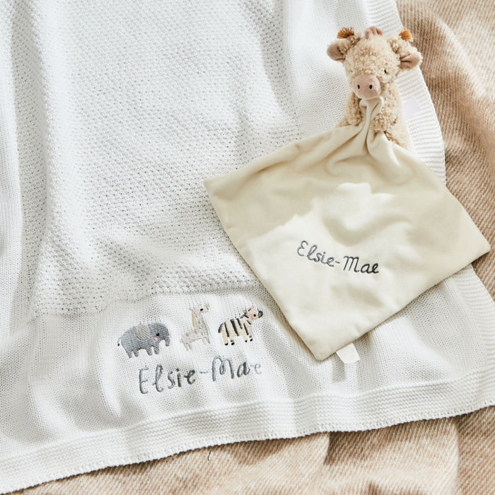 Personalised Safari Animals Blanket Gift Set