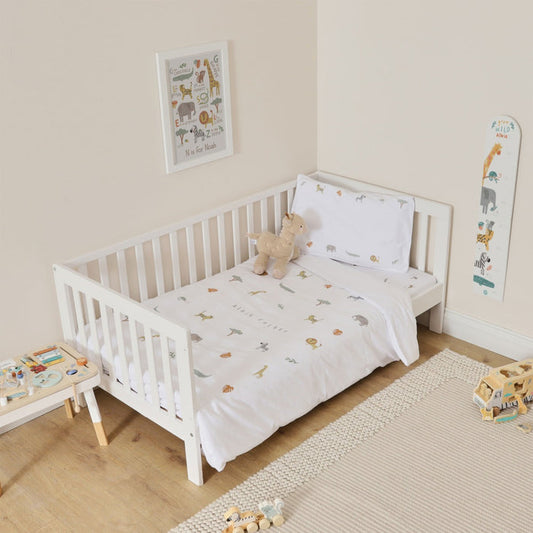 Personalised Safari Animals Toddler Duvet and Pillow Set 150x120cm