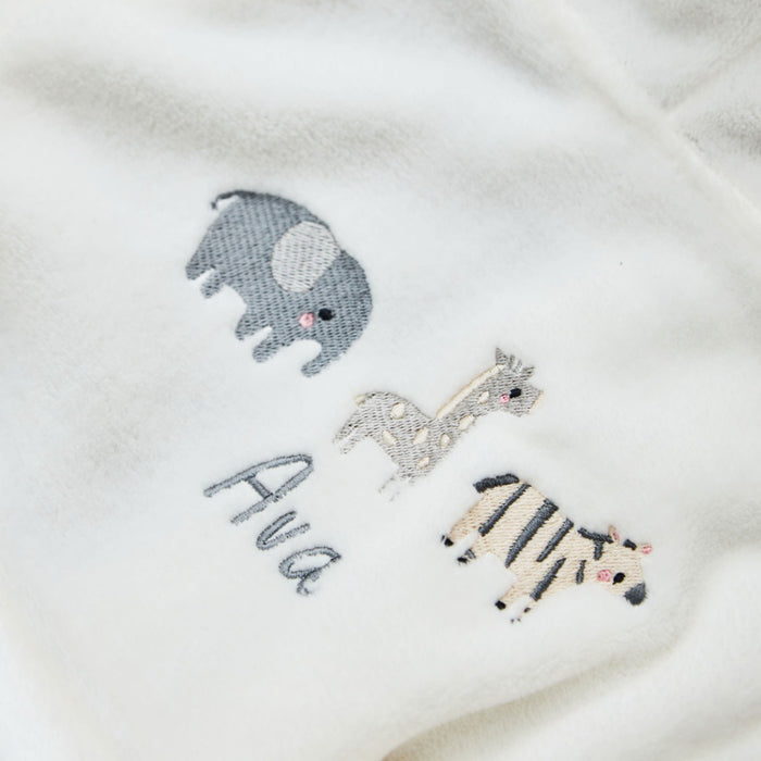 Personalised Safari Ivory Fleece Robe with Ears
