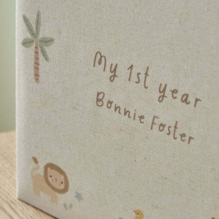 Personalised Safari Linen Photo Album