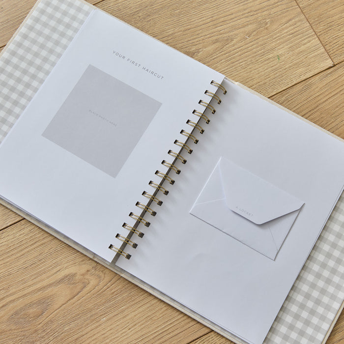Personalised Safari Linen Record Book