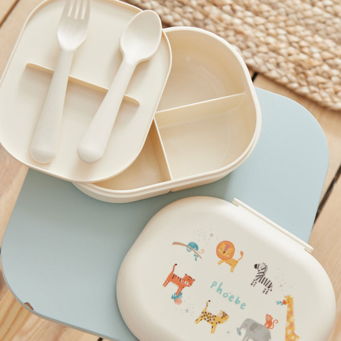 Personalised Safari Print Mushie Lunchbox