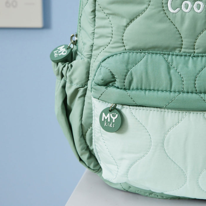 Personalised Sage Quilted Tractor Backpack