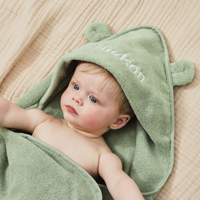 Personalised Sage Splash, Snuggle & Cuddle Gift Set
