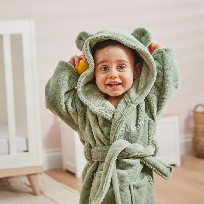 Personalised Sage Splash, Snuggle & Cuddle Gift Set