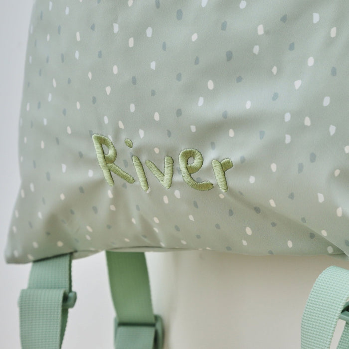 Personalised Sage Spot Drawstring Bag