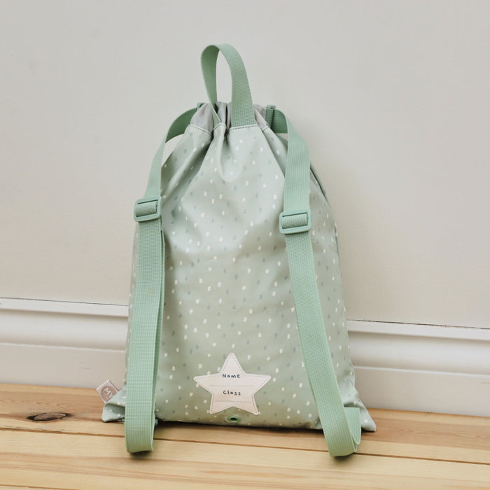 Personalised Sage Spot Drawstring Bag