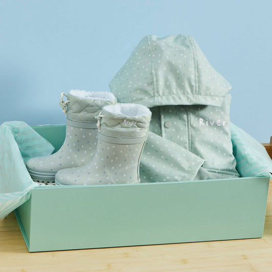 Personalised Sage Spot Rainy Day Gift Set