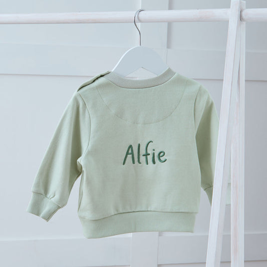 Personalised Sage Sweater