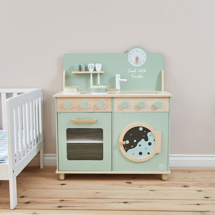 Personalised Sage Wooden Kitchen & Washing Machine FSC®