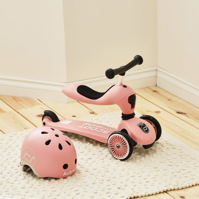 Personalised Scoot and Ride Pink Highway Kick 1 Scooter & Helmet Gift Set