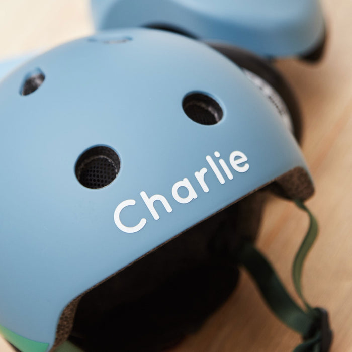 Personalised Scoot and Ride Steel Blue Highway Kick 1 Scooter & Helmet Gift Set