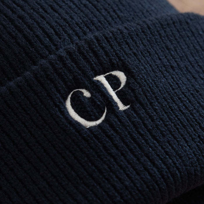 Personalised Slogan Navy Beanie Hat