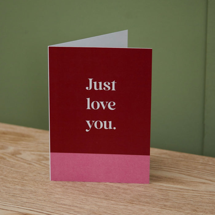 Personalised Slogan Rectangle Card in Red/Pink