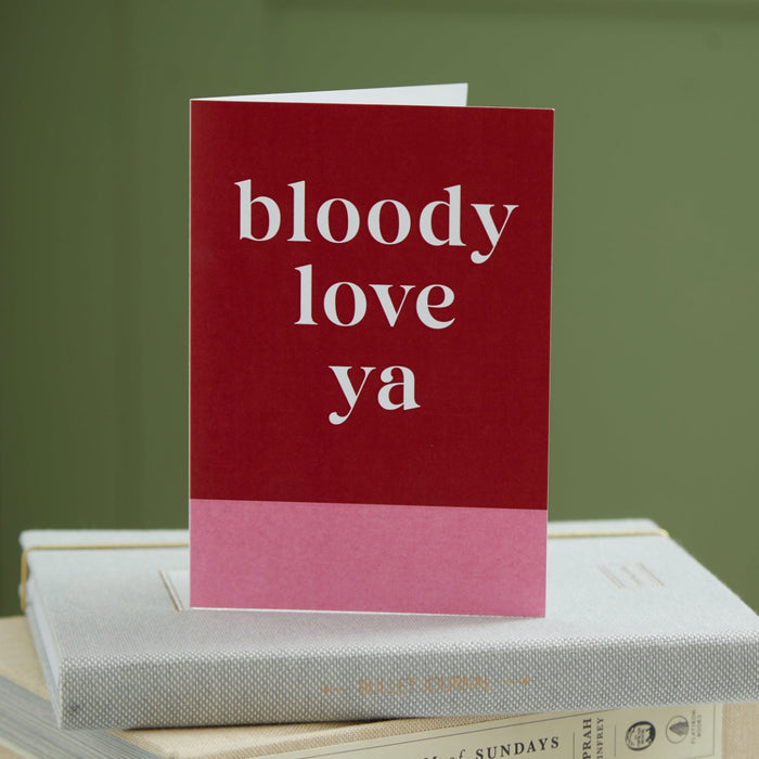 Personalised Slogan Rectangle Card in Red/Pink