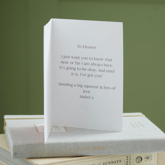 Personalised Slogan Rectangle Card in Red/Pink