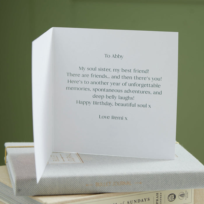 Personalised Slogan Square Card in Pink/Green