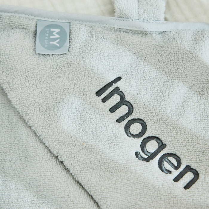 Personalised Small Grey Hooded Towel