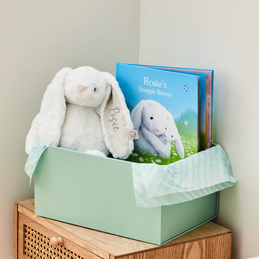 Personalised Snuggle Bunny Read & Play Gift Set