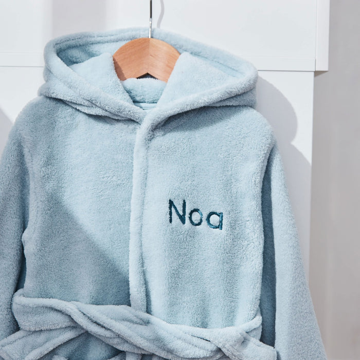 Personalised Soft Blue Fleece Robe