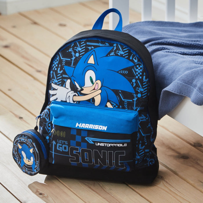 Personalised Sonic Backpack with Coin Purse