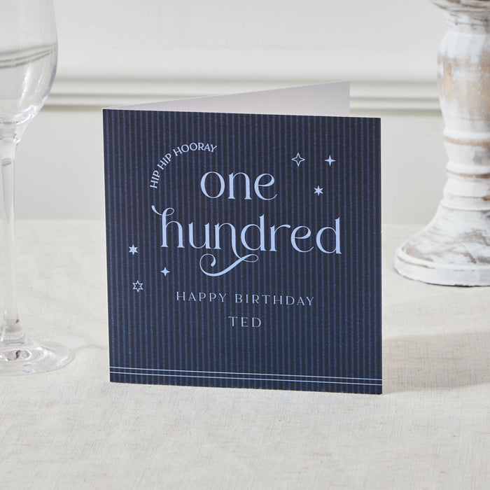 Personalised Sparkle 100th Birthday Card
