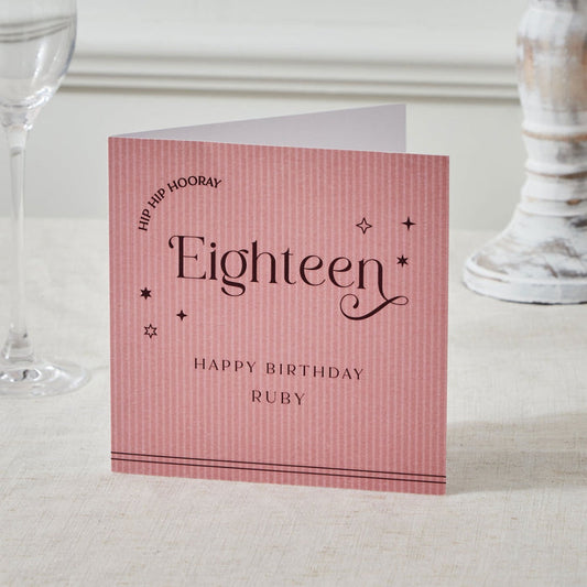 Personalised Sparkle 18th Birthday Card