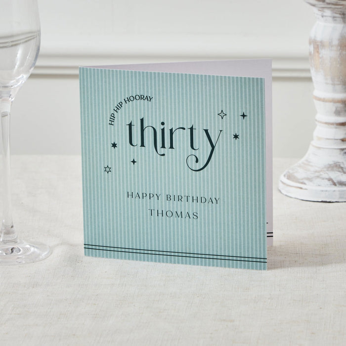 Personalised Sparkle 30th Birthday Card