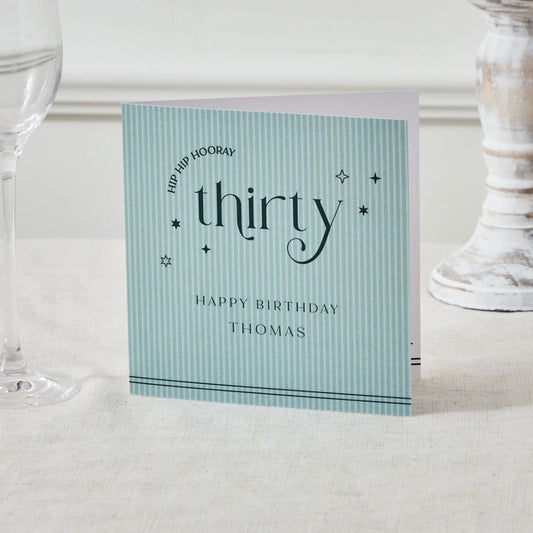 Personalised Sparkle 30th Birthday Card