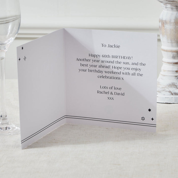 Personalised Sparkle 60th Birthday Card