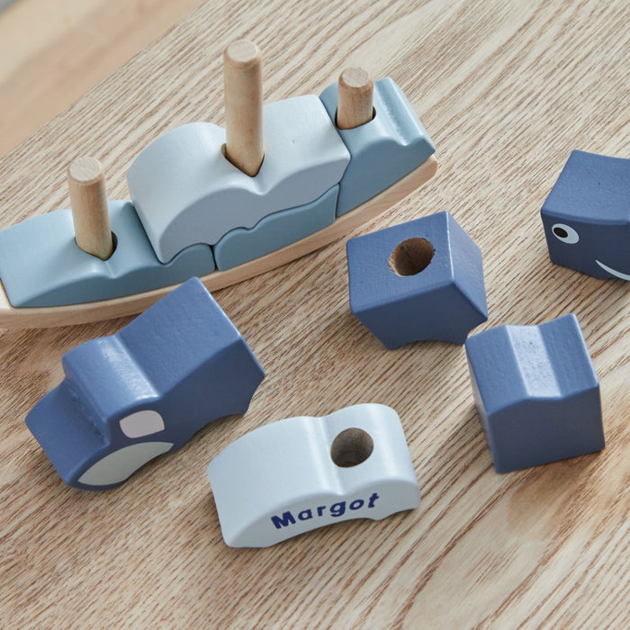 Personalised Speedy Monkey Whale Stacker