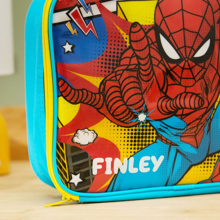 Personalised Spiderman Arachnid Grid Rectangular Insulated Lunch Bag