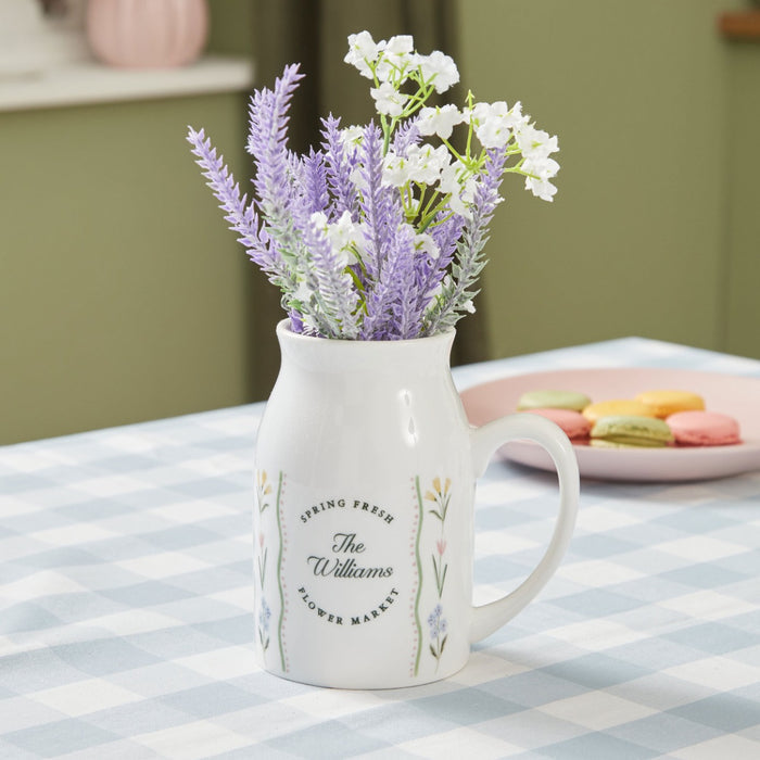 Personalised Spring Floral Flower Market Jug