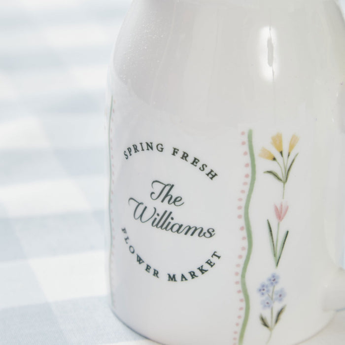 Personalised Spring Floral Flower Market Jug