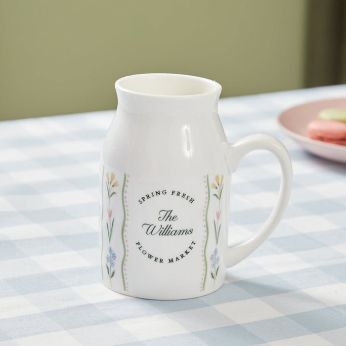 Personalised Spring Floral Flower Market Jug