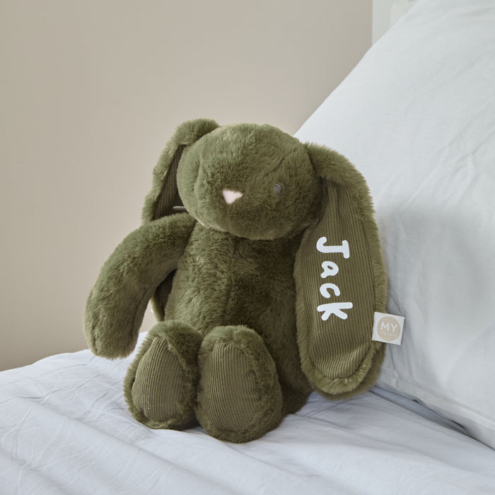 Personalised Spruce Green Bunny Soft Toy