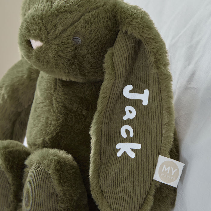 Personalised Spruce Green Bunny Soft Toy