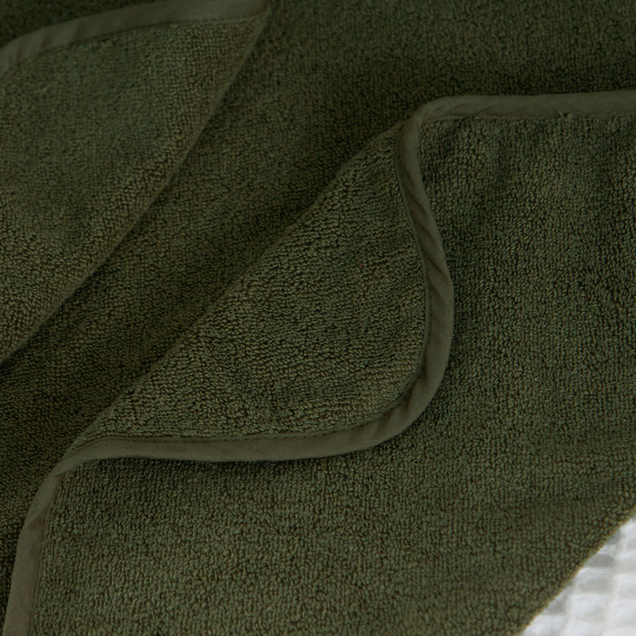 Personalised Spruce Green Curved Hooded Towel
