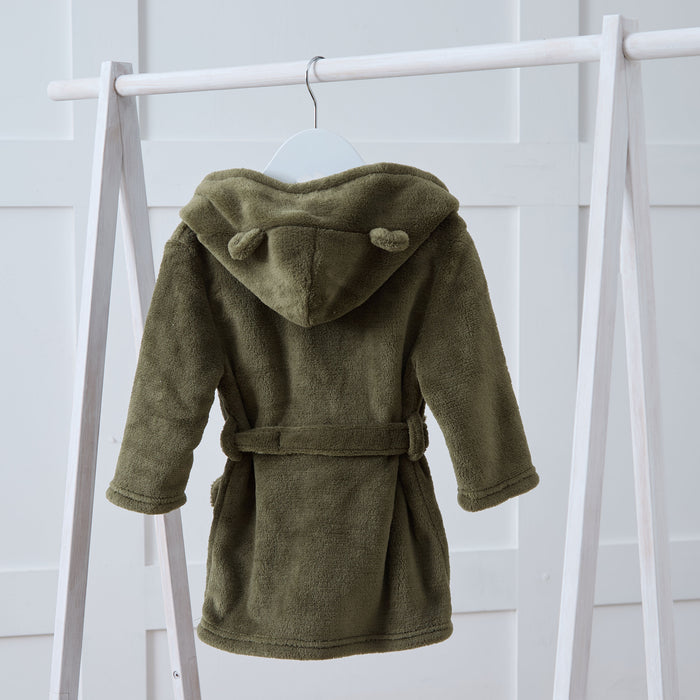 Personalised Spruce Green Fleece Robe