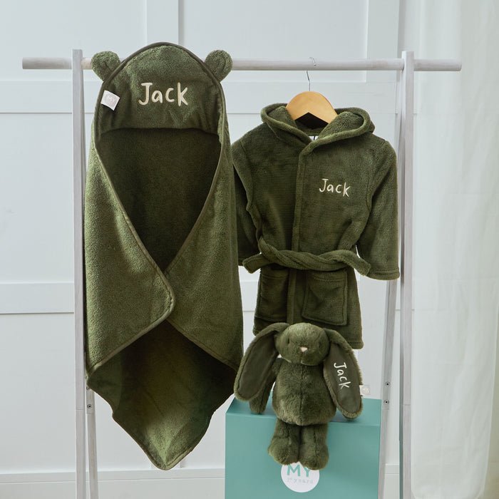 Personalised Spruce Splash, Snuggle and Cuddle Gift Set