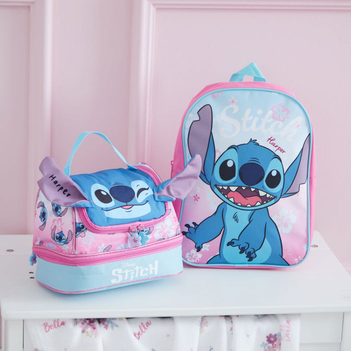 Personalised Stitch Surf Lunch Bag and Backpack Set