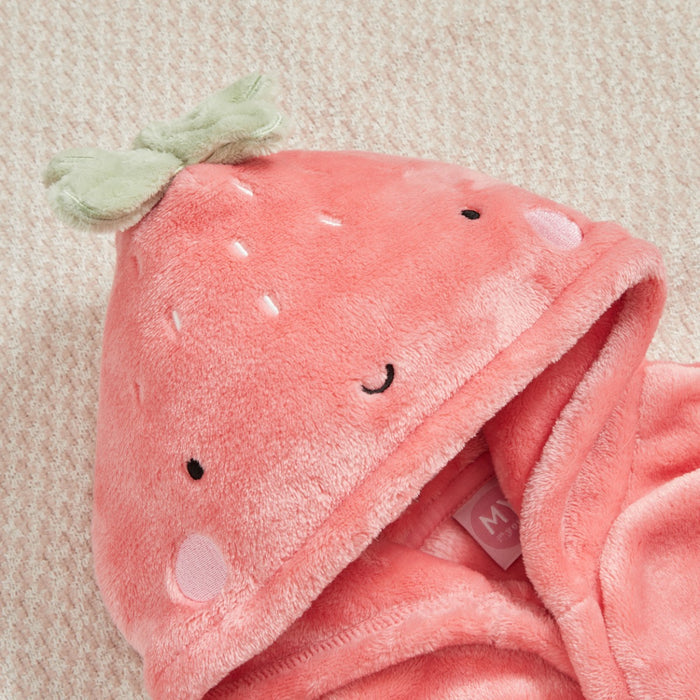 Personalised Strawberry Fleece Robe