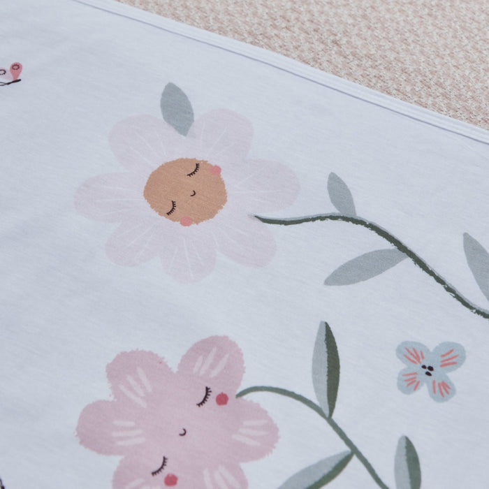 Personalised Sweet Pink Flower Jersey Blanket